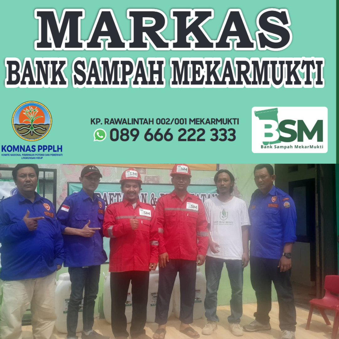 Komnas PPPLH Serahkan Tong Sampah ke Bank Sampah Mekarmukti