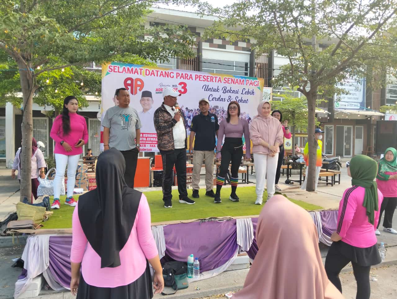 Gelar Senam Sehat, AKKUR Dan AKK Siap Memenangkan Ade Kunang dan Dr Asep Surya Atmaja