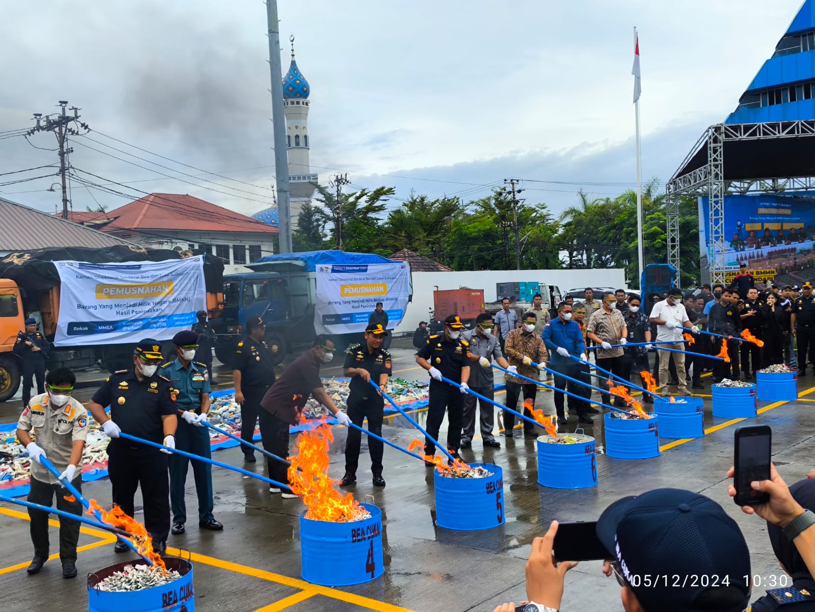 Bea Cukai Sulsel Musnahkan Barang Ilegal Senilai Rp 10,79 Miliar, Upaya Tegas Perangi Peredaran Barang Terlarang