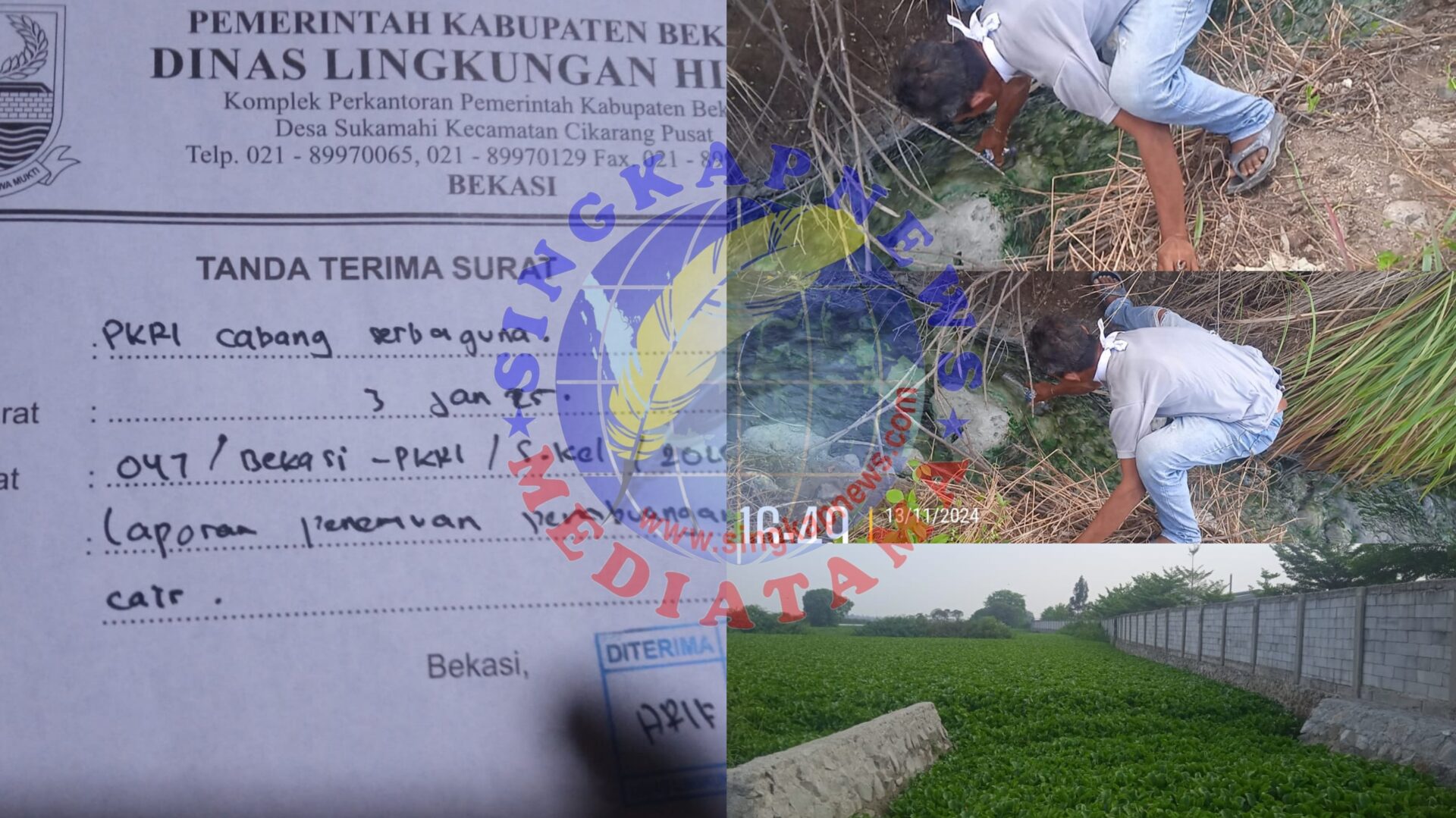 PT Kofuku Plastik Indonesia Diduga membuang Limbah Cair B3 ke Saluran DT 08, Dinas LH Terkesan Tutup Mata