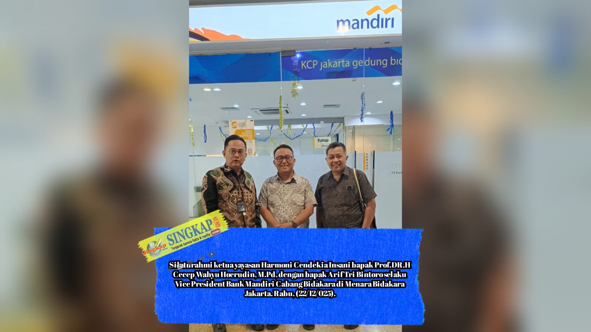 Jalin Sinergitas, Yayasan Harmoni Cendekia Sambangi Bank Mandiri