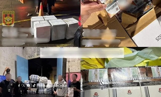 Bea Cukai Makassar Tindak 181600 Batang Rokok Ilegal
