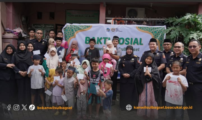 Bea Cukai Sulbagsel dan DWP Berbagi Tali Asih kepada PPNPN dan Panti Asuhan di Makassar