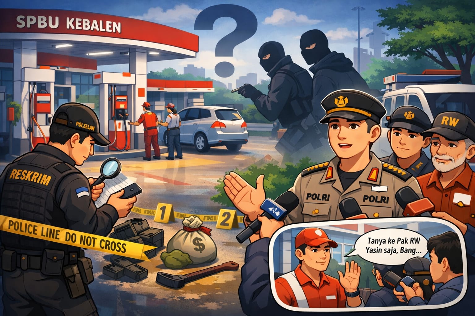 Polisi Buru Pelaku Perampokan SPBU Kebalen, SPBU Tetap Berjalan Normal