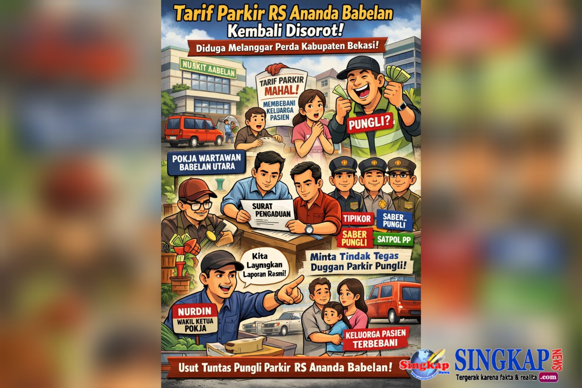 Tanggapi Tarif Parkir Di RS ananda Babelan, Pokja Wartawan Bakal Bersurat