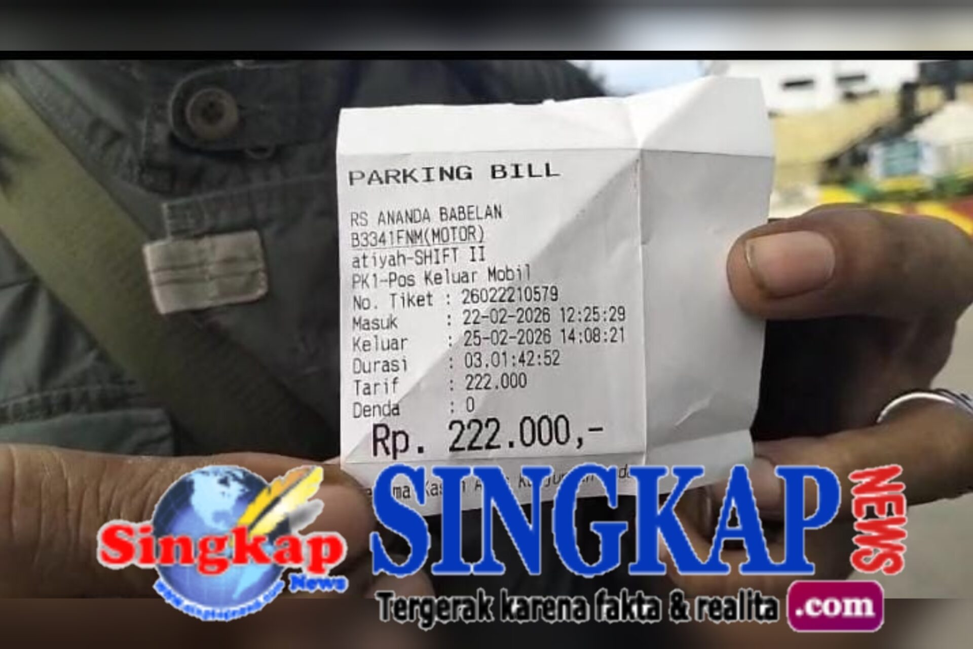 Heboh Tarif Parkir RS Ananda Babelan : Ada Bukti Struk RP 222 Ribu, Manajeman Tetap Bantah