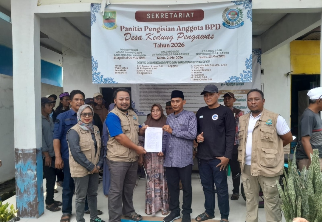 Acep Sukarna Resmi Daftar Calon BPD Kedung Pengawas, Didukung Tokoh Masyarakat Dan Wartawan