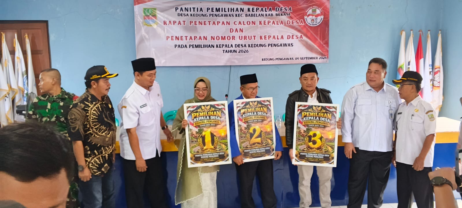 Pilkades Kedung Pengawas: Suasana Hangat Penuh Persaudaraan, Tiga Calon Dapat Nomor Urut