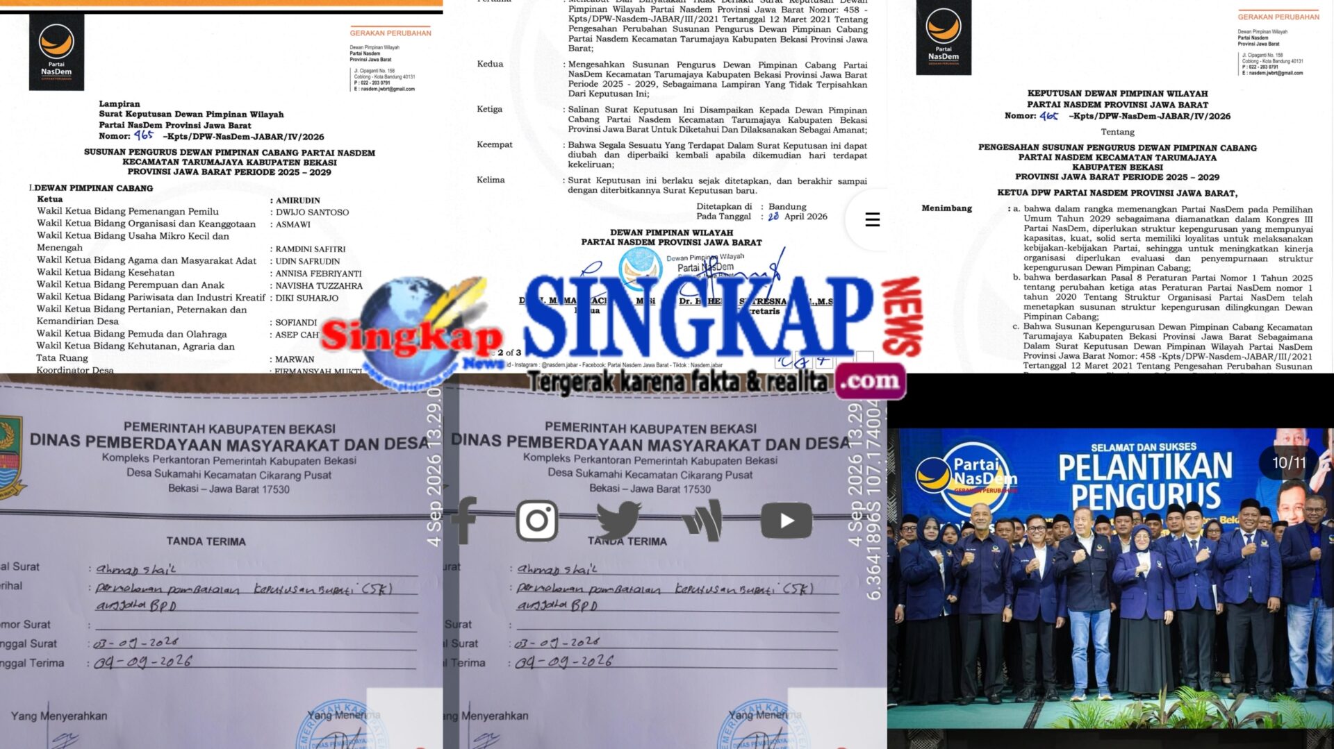 Bukti Di SIPOL KPU : Ketua BPD Hurip Jaya Rangkap Pengurus Partai, Lembaga Pengawas Desa Terancam Dipolitisasi