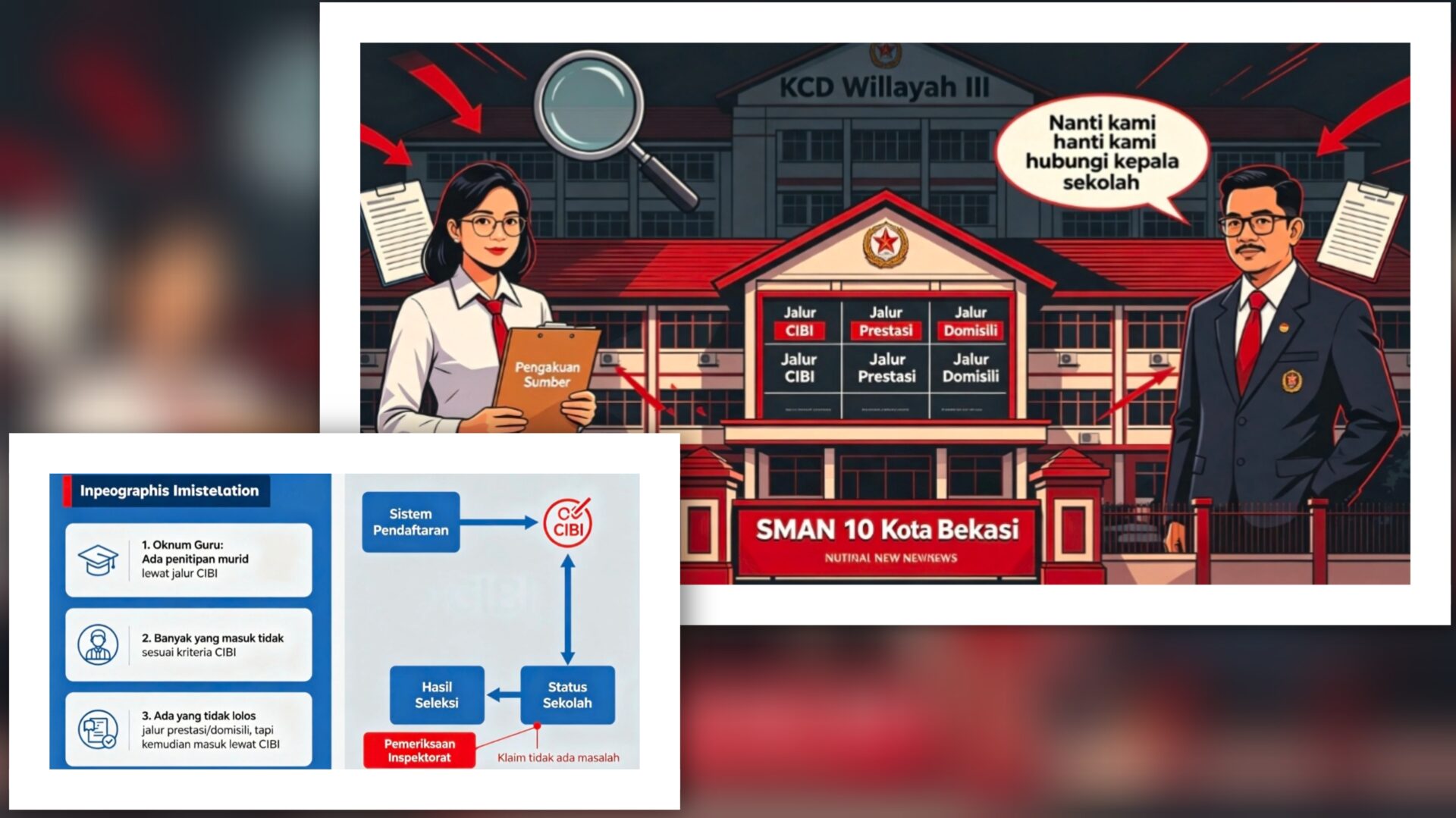 DIDUGA KETUA KCD IKUT PRAKTIK PENITIPAN MURID? JALUR CIBI SMAN 10 KOTA BEKASI DIDUGA TIDAK SESUAI KETENTUAN